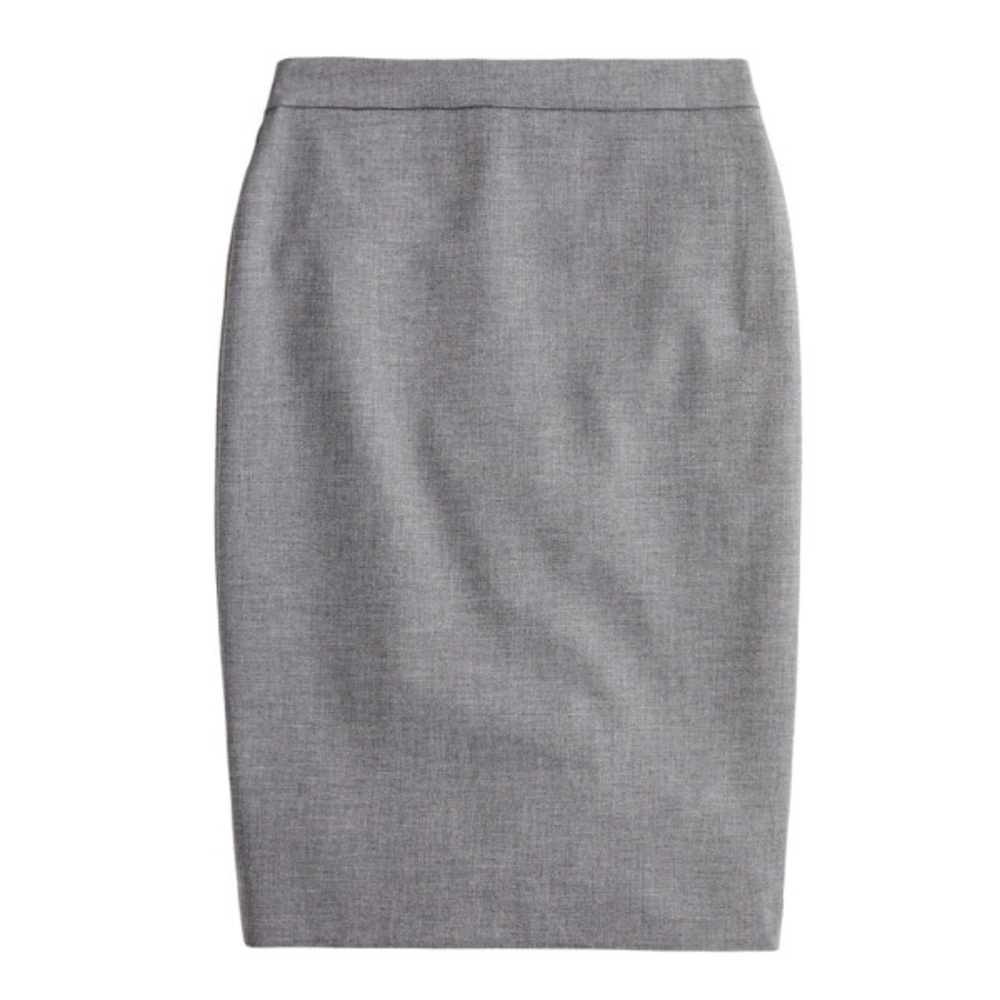 J.Crew Women’s Gray 100% Wool Pencil Skirt Size 6 EUC